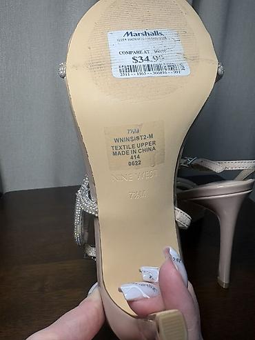 свадебное туфли: Женские босоножки Nine West на высоком каблуке - Модель: WNINISSIT2-M — 3