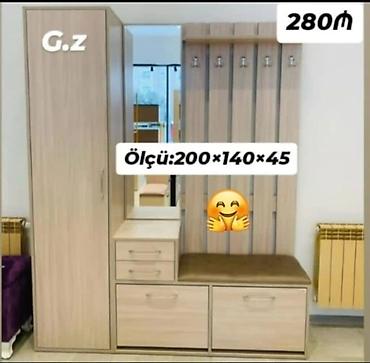 Yeni, 1 qapı, Güzgülü, Açılan, Düz dolab
