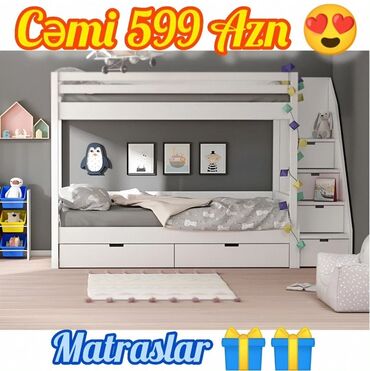 İkimərtəbəli uşaq çarpayıları: Oğlan və qız üçün, Yeni, Çarpayı, Matras ilə, Siyirməli, Laminat -da lalafo.az — 6 İkimərtəbəli uşaq çarpayıları: Oğlan və qız üçün, Yeni, Çarpayı, Matras ilə, Siyirməli, Laminat — 6