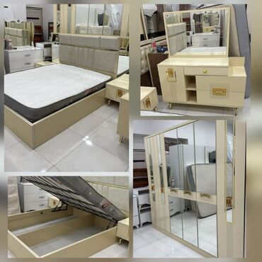 Dolablar: Bazali yataq desti satilir 790 manat.Olcu dolab E 240/H 215/D 55.Taxt