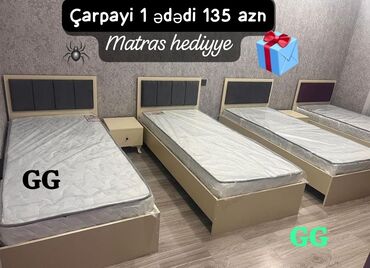 tek neferlik yataq mebeli: Yeni, Təknəfərlik çarpayı, Matras ilə