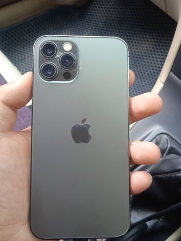 списанные айфоны бесплатно: IPhone 12 Pro, Колдонулган, 256 ГБ, Space Gray, Каптама, Кабель, 75 %