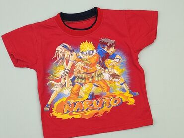 czerwone jeansy: T-shirt, 1.5-2 years, 86-92 cm, condition - Very good