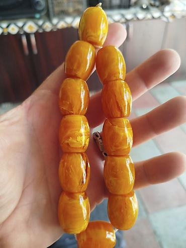 Məhsul: Səhra kəhrəba tonlarında təsbeh (böyük dənəli) - Material