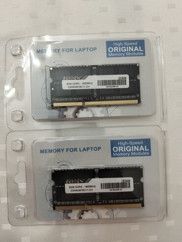 Модемы и сетевое оборудование: Оперативная память (RAM) AMD, 8 ГБ, 1600 МГц, DDR3, Для ноутбука, Новый