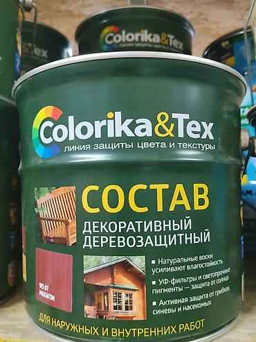 насекомые: Colorika&Tex — декоративный древесозащитный состав (тон «махагон» — 1