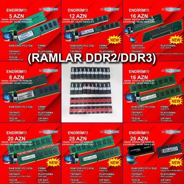 stolüstü kompüterlər: Operativ yaddaş (RAM) Kingston, 8 GB, 1600 Mhz, DDR3, PC üçün, Yeni