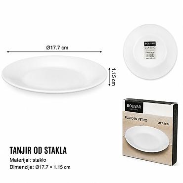 KMT Stakleni tanjir sa okruglim ivicama 2419890 - Materijal: staklo -