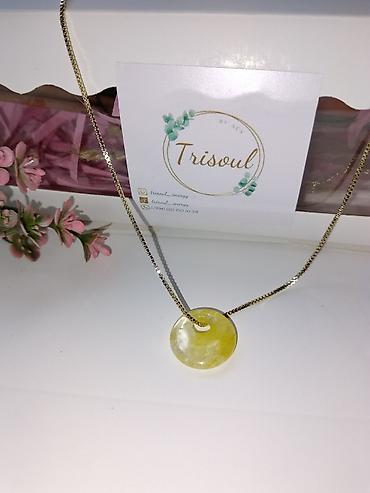 Bijuteriya: Trisoul brendindən təbii daş asqılı boyunbağılar - Model: dairəvi — 10