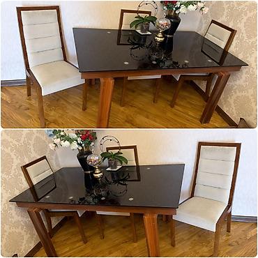 Qonaq otağı üçün, İşlənmiş, Kvadrat masa, 6 stul lalafo.az -da Qonaq otağı üçün, İşlənmiş, Kvadrat masa, 6 stul