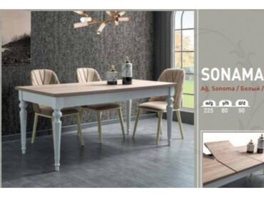 Masalar: Qonaq masası, Yeni, Açılan, Dördbucaq masa, Türkiyə