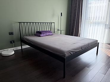 ucuz bal: Metall çarpayı çərçivəsi – minimalist dizayn - Rəng: mat qara - — 2