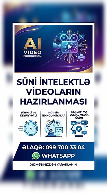 videolar yukle: Süni intellektlə video hazırlanması xidməti Mahnı yazılır — 1