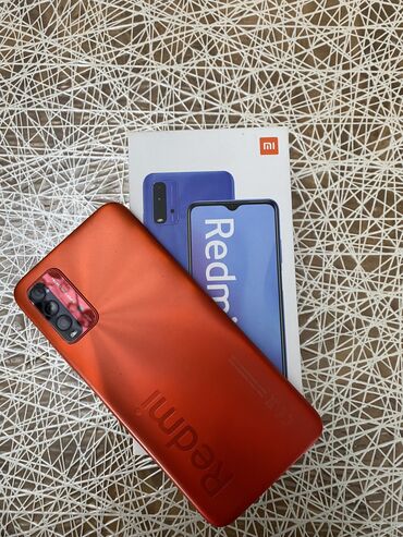 islənmis telefonlar: Xiaomi Redmi 9T, 64 GB, rəng - Qırmızı, 
 Barmaq izi, Face ID, İki sim kartlı