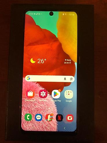 Samsung Galaxy A51, 64 GB, rəng - Qara, Barmaq izi, Sensor, İki sim kartlı