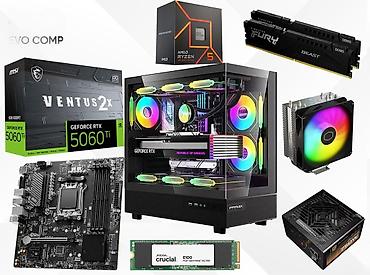 ddr5 ram: Evo Gaming PC Ventus Flash RTX 5060 Ti 8GB Ryzen 5 7500F 32GB 1TB Evo — 1