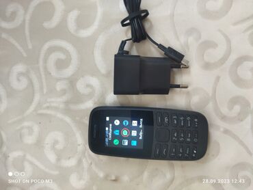 телефон ми ош: Nokia 105 4G, Жаңы, < 2 ГБ, түсү - Кара, 2 SIM