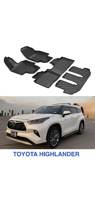 TPE Коврики для салона Toyota Highlander на 3 ряда. Супер качество. -