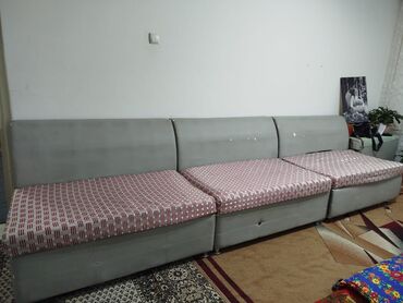 диван модульный: Модульный диван, цвет - Серый, Б/у