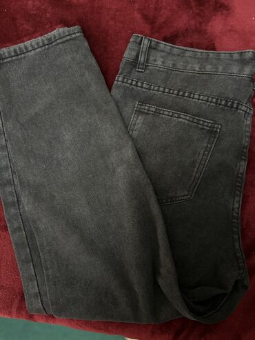 вельветовые женские джинсы: Мом, Китай, Средняя талия, На маленький рост