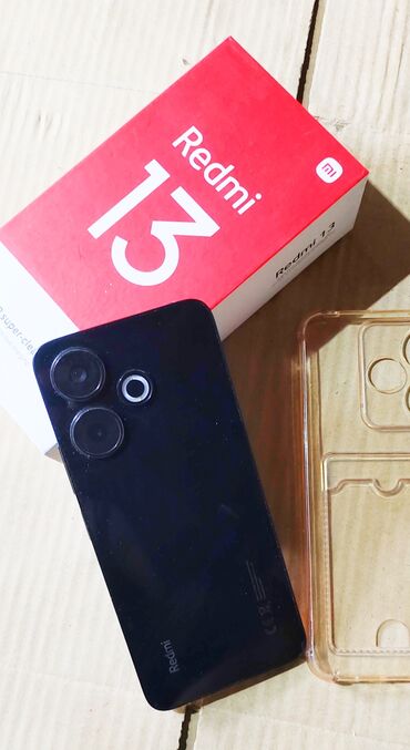 телефоны под востоновления: Redmi, Redmi 13, Колдонулган, 128 ГБ, түсү - Кара, Бөлүп төлөө менен, 2 SIM