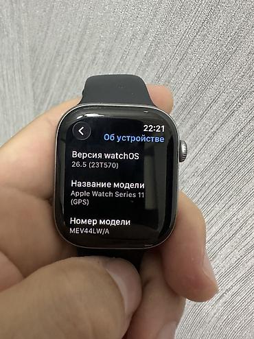 апл вотч 6: Apple Watch Series 11 (GPS), версия watchOS 26.5. Модель: MEV44LW/A. В — 2