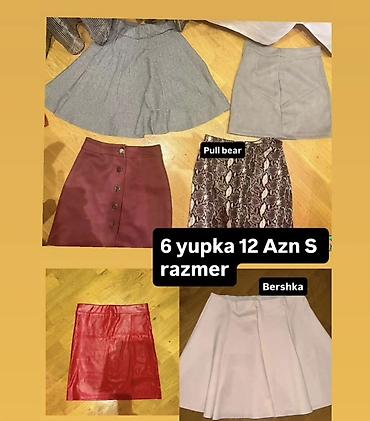 mini yupka: Mini Ətək, PULL&BEAR, Dəri, S — 1