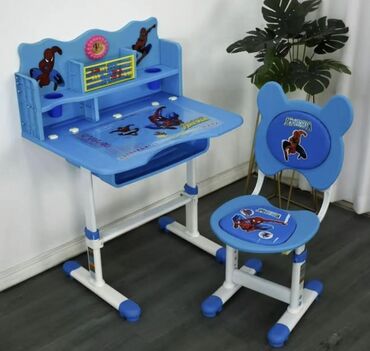 Другая мебель: Многофункциональный детский стол и стул с регулируемой высотой — 9