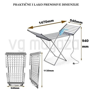 Quruducular: Highlands Electric Airer – elektrikli paltarqurudan asılqan - 18 ədəd — 7