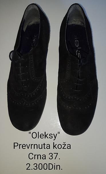 jake boje: Oleksy ženske cipele – crne, broj 37. Materijal: Prirodna prevrnuta — 3