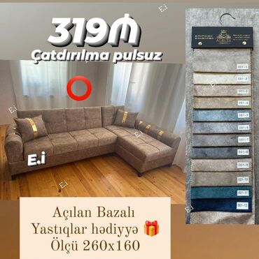 Masa və oturacaq dəstləri: Künc divan, Yeni, Açılan, Bazalı, Şəhərdaxili pulsuz çatdırılma