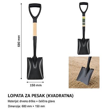 KMT Mali gvozdena poluga ravna glava 9364360 Kvadratna lopata za