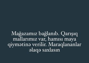 Volkswagen: Mağazamız bağlanıb. Qarışıq mallarımız var, hamısı maya qiymətinə