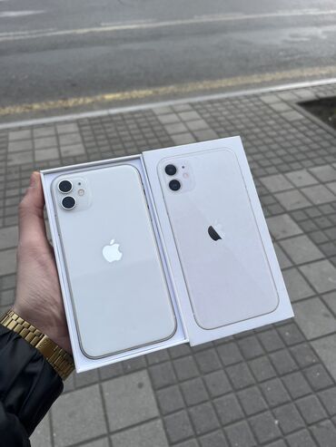 iphone 11 telefon: IPhone 11, 64 GB, Ağ, Face ID