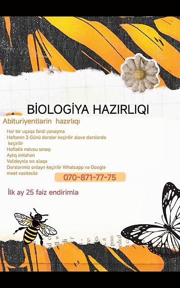 Təlim, kurslar: Repetitor, Biologiya, Azərbaycan dili, Abituriyent hazırlığı — 1
