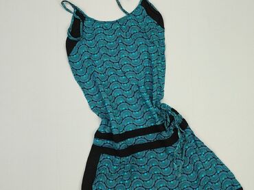 błękitna sukienki midi: Sukienka, XS, stan - Dobry