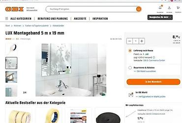 Izolir trake: LUX montažna traka 5 m x 19 mm - Snažna dvostrano lepljiva traka za — 5