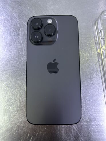Apple iPhone: IPhone 14 Pro, Б/у, 256 ГБ, Черный, Чехол, Коробка, 88 %