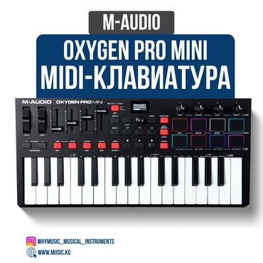 Стойки для музыкальных инструментов: Midi-клавиатура M-Audio Oxygen Pro Mini 🎹 32 полувзвешенные клавиши с