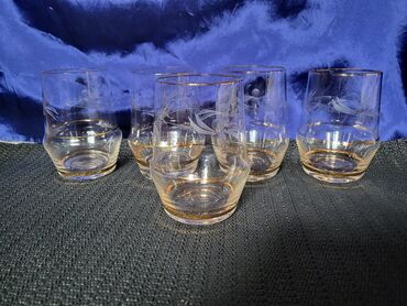 Čaše: Case krislal,gravura Cehoslovacka za vino 1950g.+. Case za vino rucna — 6