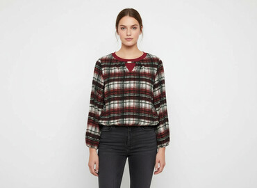 czarne bluzki z rozszerzanymi rękawami: Bluzka damska, rozmiar M