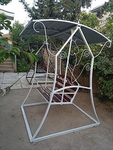 Садовая, уличная мебель: Bağ yelləncəyi – metal karkaslı, dam örtüklü - Güclü metal çərçivə — 4