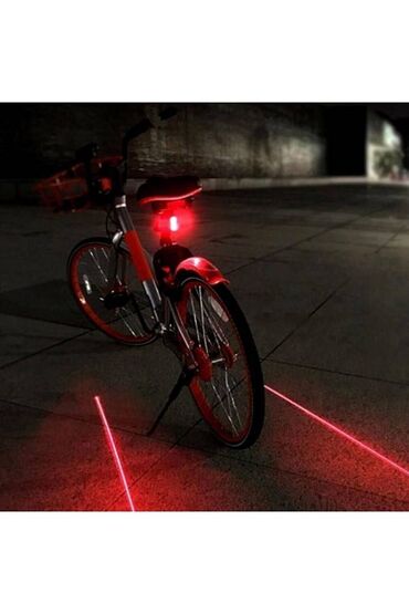 Velosiped aksesuarları: Led velosiped işığı Lazer zolaqlı velosiped üçün led lampa. 5 LED