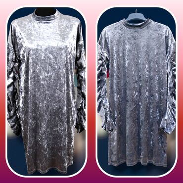 ps snizenje haljine: M (EU 38), color - Silver, Cocktail, Long sleeves