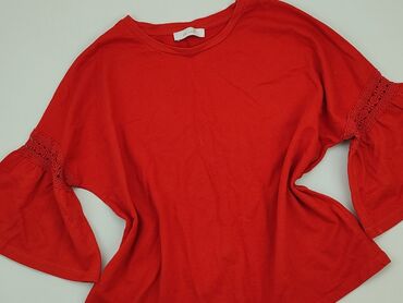 czerwona bluzki z krótkim rękawem: Bluzka Damska, Marks & Spencer, M, stan - Bardzo dobry
