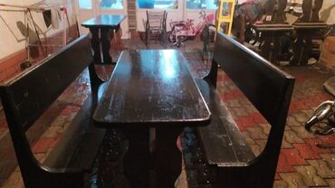 стол и стулья бу: Стол+скамейки,Комплект для летнего кафе 12 шт