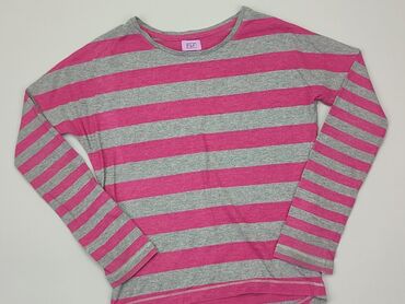 bluzka w różowe paski: Bluzka, F&F, 7 lat, 122-128 cm, stan - Dobry