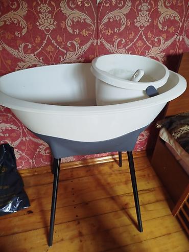 usag vannasi: Uşaq vannası və stendi - Ergonomik oval formalı plastik uşaq vannası — 1