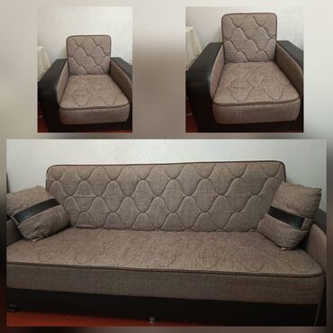 Sifarişlə divanlar: İşlənmiş, Divan, 2 kreslo, Bazalı, Açılan
