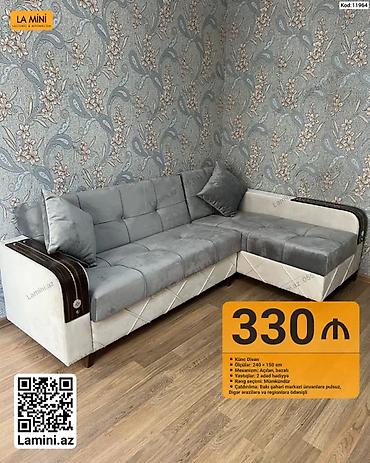Divanlar: Künc divan – La Mini - Ölçülər: 240 × 150 sm - Mexanizm: açılan — 1